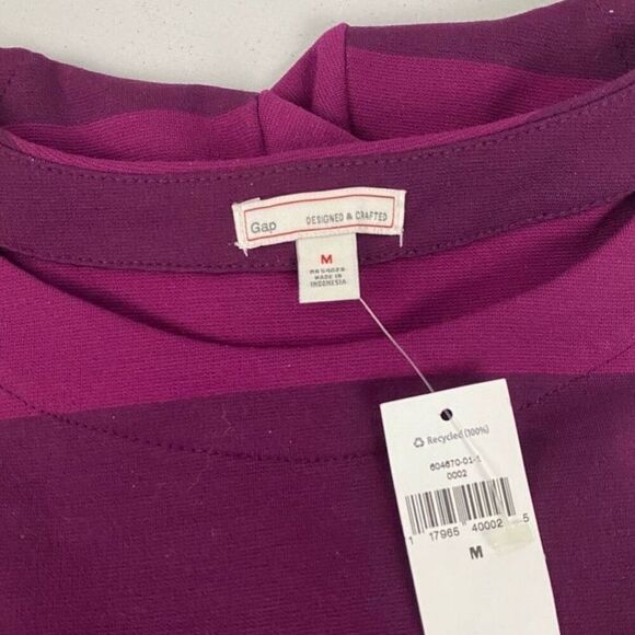 Gap Box Pleat Wide Stripe Pink Dress size Medium NEW - Picture 5 of 6